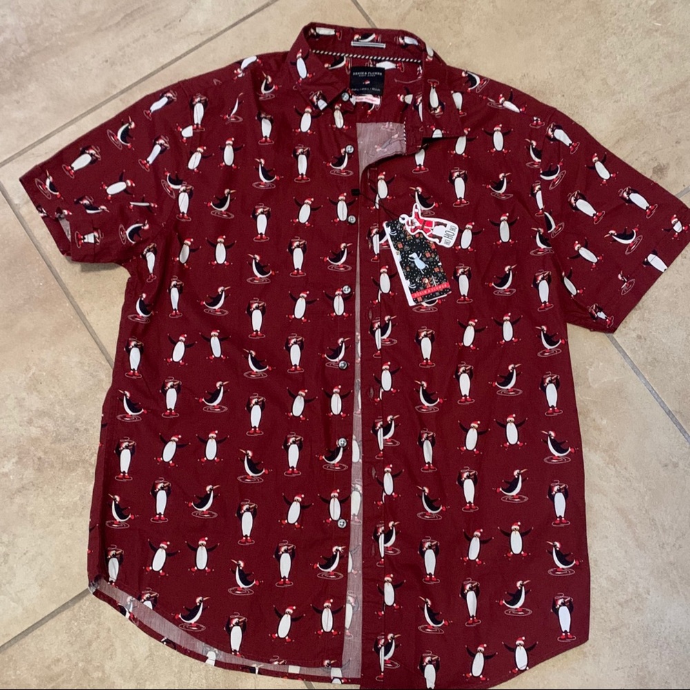 Denim & Flower Men’s short sleeve button up shirt